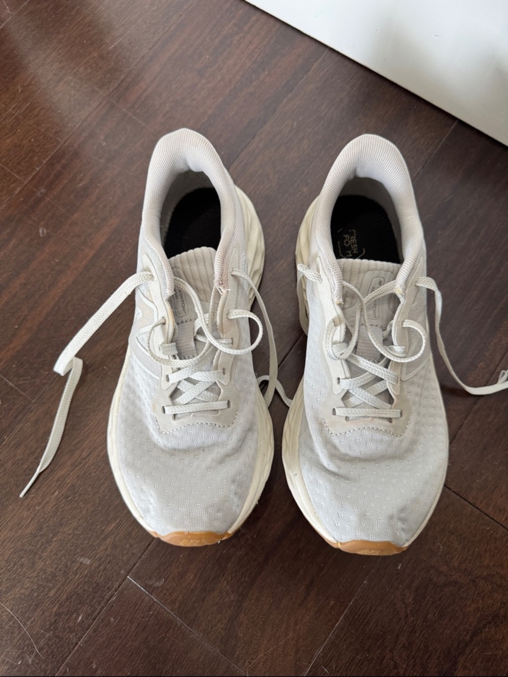 New Balance Women's Athletic Sneakers in Light Gray and Gum